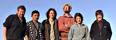 the travellers in Mongolia; Marc, Bold, Adel, tristan, Lindsey, cheryl