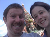 marc and lindsey in red square